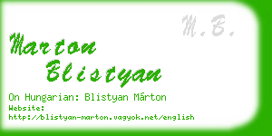 marton blistyan business card
